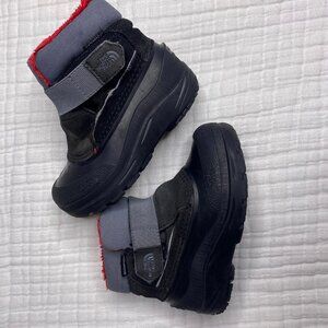Toddler North Face Snow Boots Black w/ Red Liner Size 9